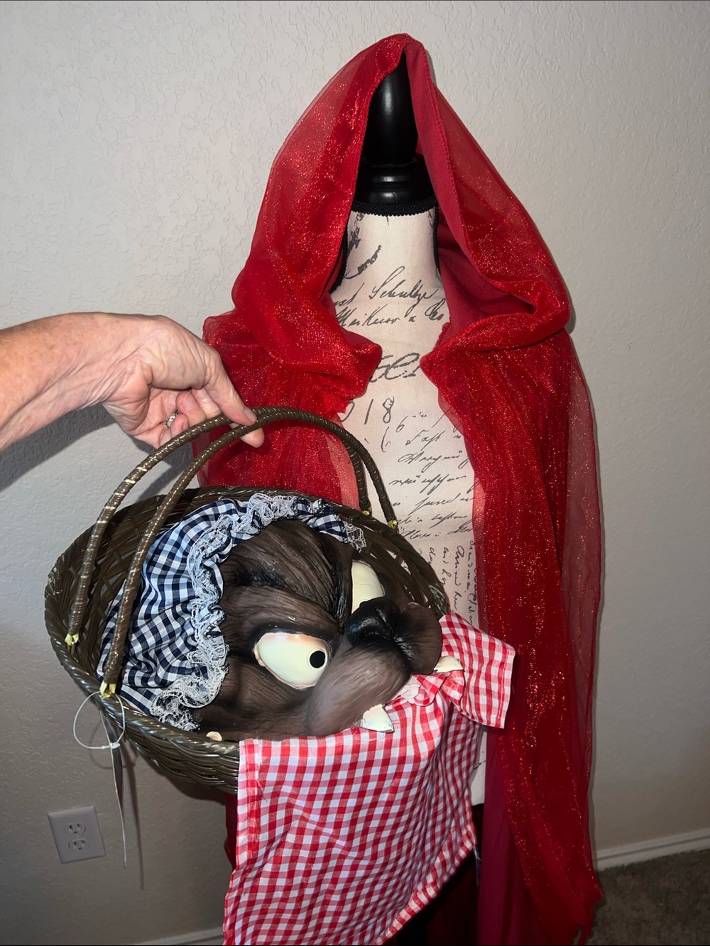 LITTLE RED RIDINGHOOD w/ Wolf’s Head in Basket